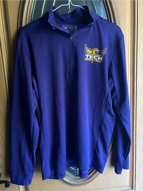 Russell Athletic Purple Tennessee Tech Zip-Up Sweater